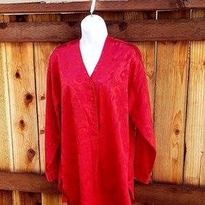 Victoria's Secret VINTAGE Red Night Shirt Small